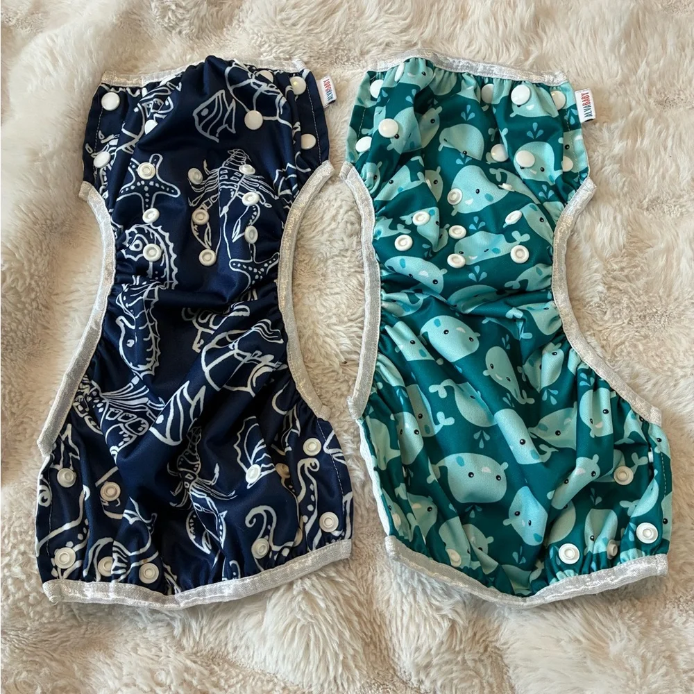 Alva Baby Navy and Teal Swim Diapers